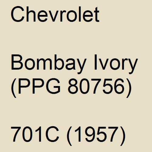 Chevrolet, Bombay Ivory (PPG 80756), 701C (1957).